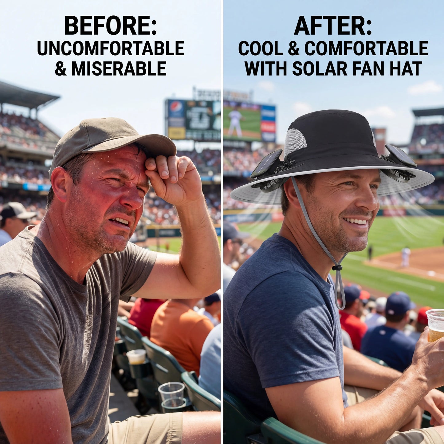 🌞New Solar-Powered Outdoor Cooling Fan Hat