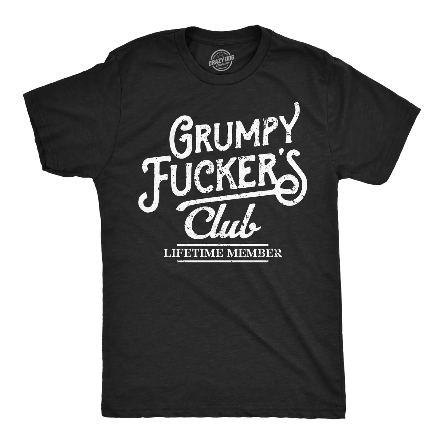 👕 Mens Funny Grumpy F*ckers Club Sarcastic Graphic Novelty Tee