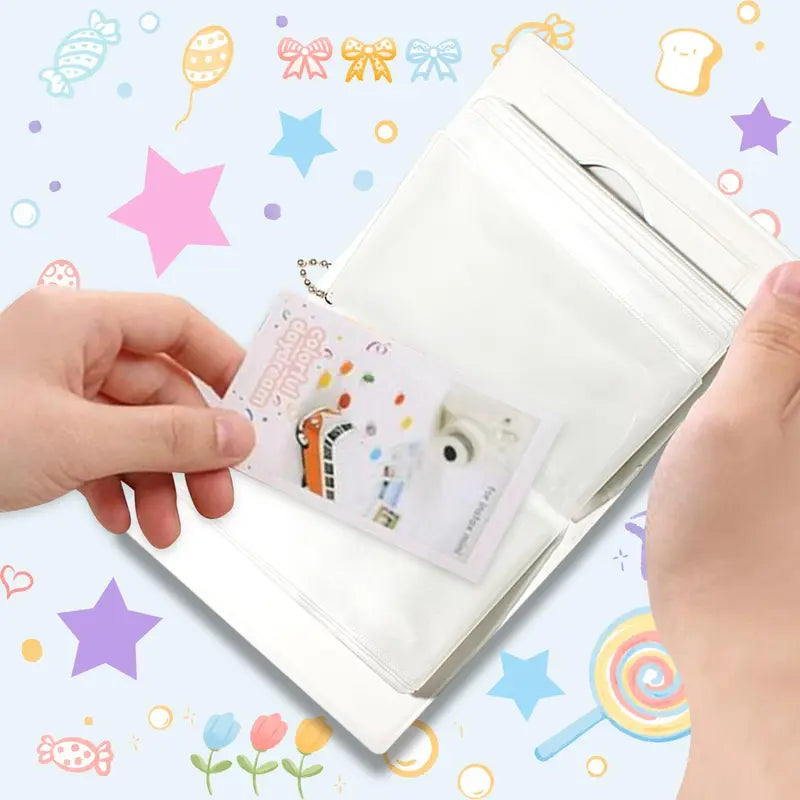 💎🃏 3" Mini Pockets Photo Card Album, Kpop Photo Protector Sleeves