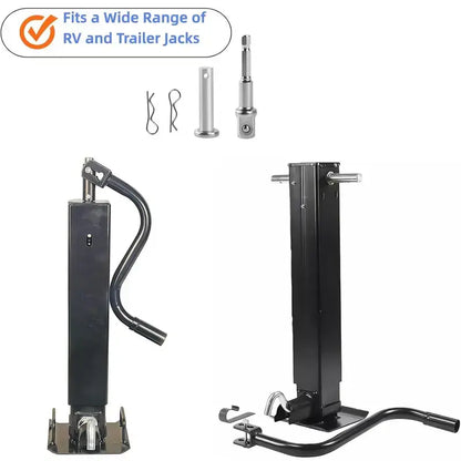 🛠️⚡ Trailer jack drill adapter, compatible with 1-inch drive shaft, Turbo