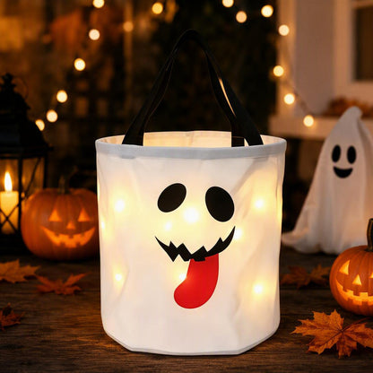 Halloween Candy Bucket with LED Lights