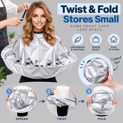 🪮Collapsible Haircutting Umbrella Cape – Suitable for Salon and Home Use