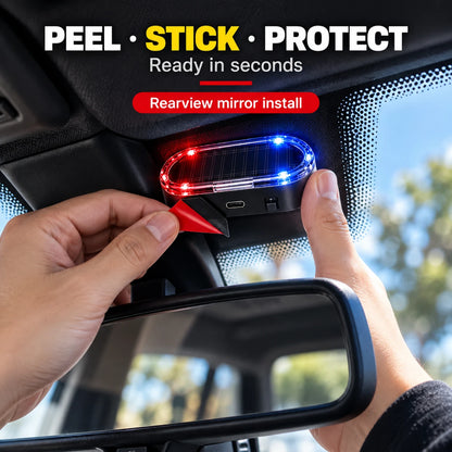 🚨Solar-powered automatic light-sensing LED simulated security warning flashing alarm light