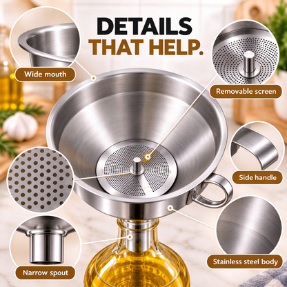 Stainless steel filter funnel
