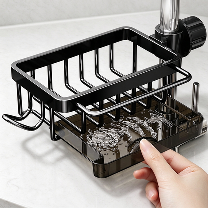 🔩Kitchen Sink Faucet Sponge Holder – Fits Round Pipes 0.7–1.1 Inches in Diameter