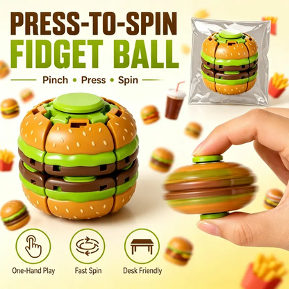 🍔Hamburger-shaped transformable fidget spinner toy