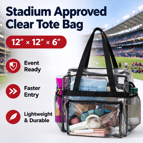 👛Transparent large capacity handbag