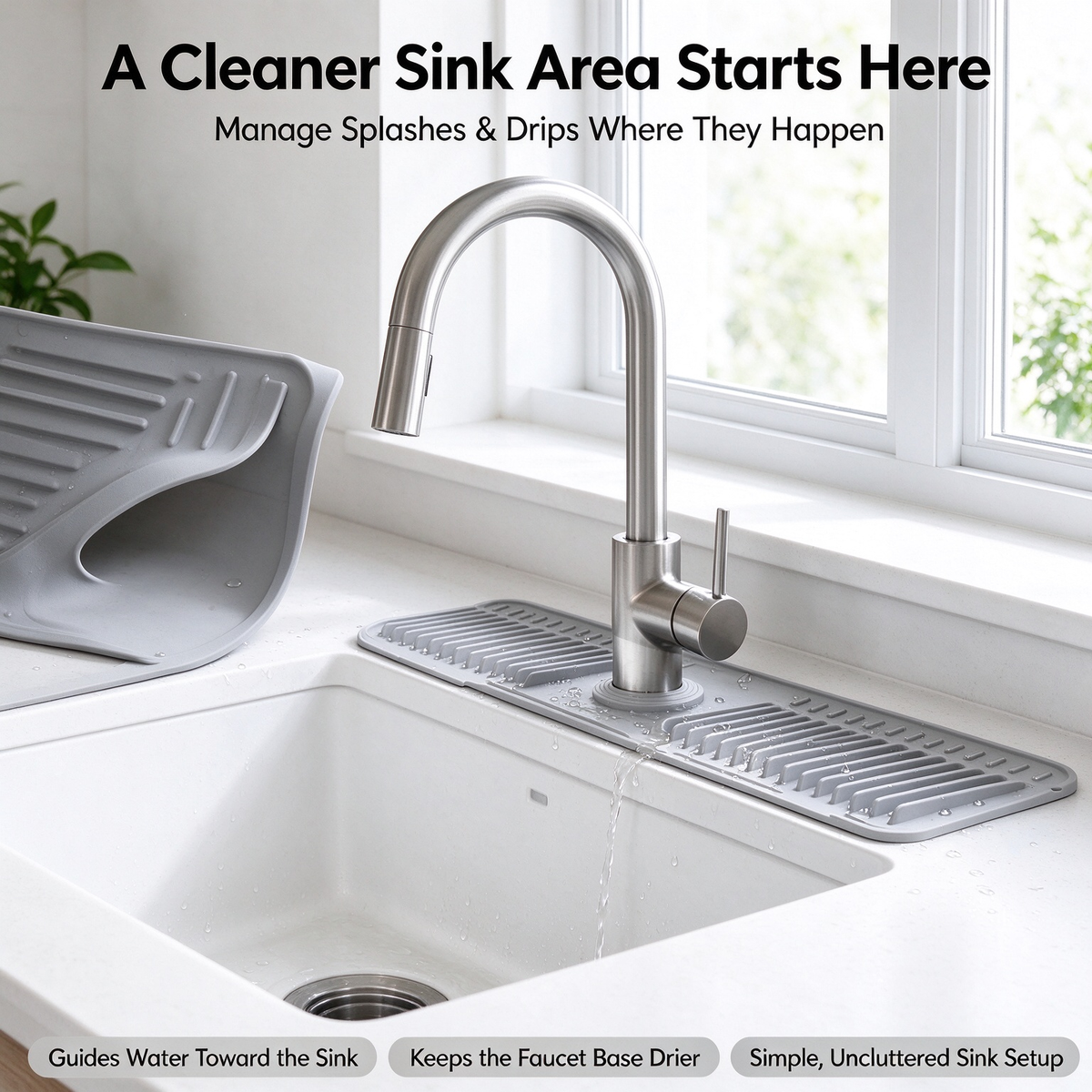 Silicone Faucet Splash Guard Mat