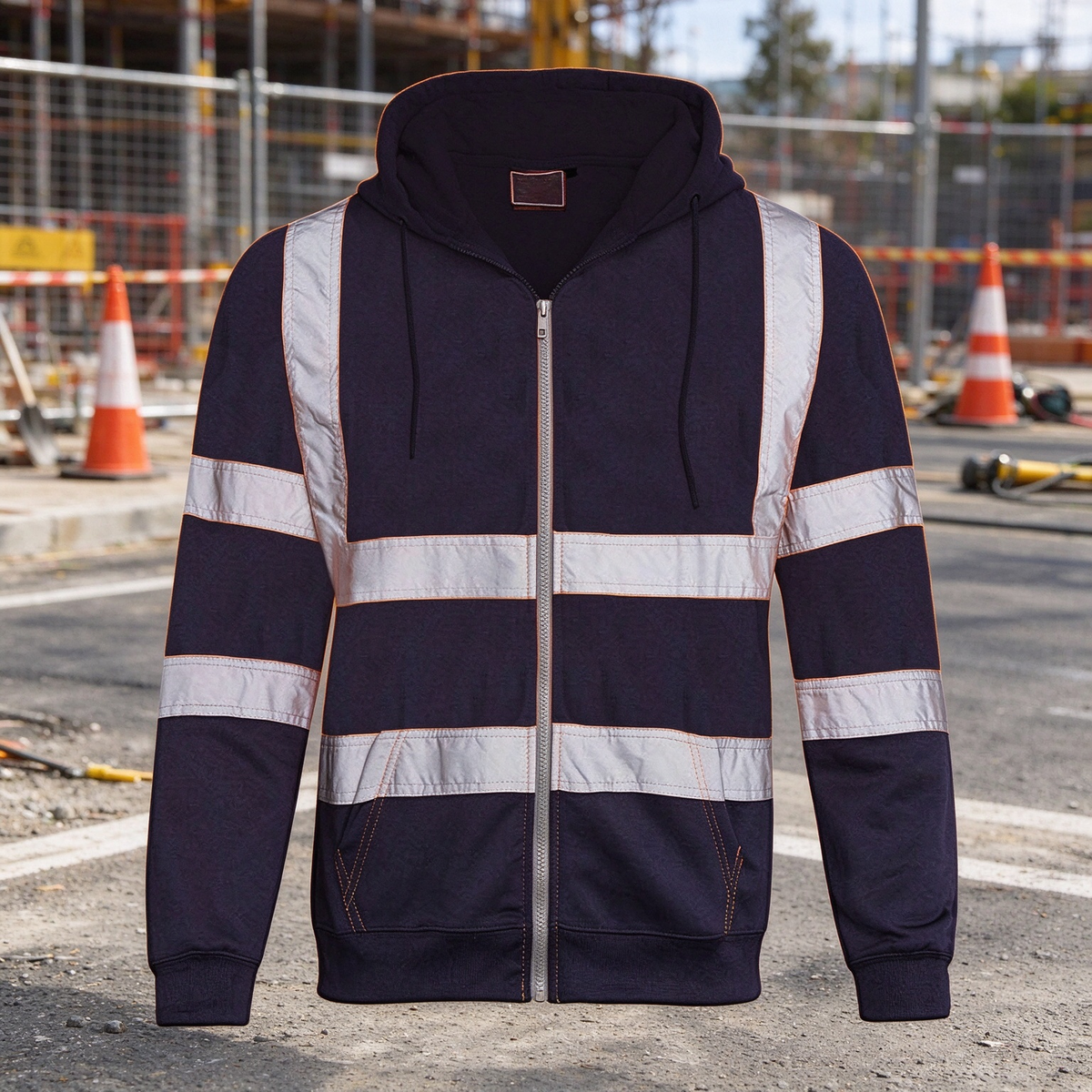 Men's Reflective Fleece-Lined Work Hoodie