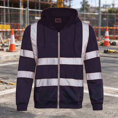 Men's Reflective Fleece-Lined Work Hoodie