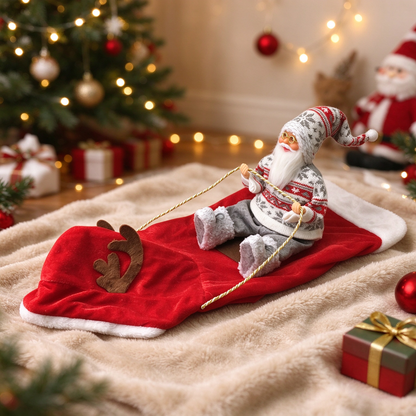 Funny Santa Rider Christmas Dog Costume