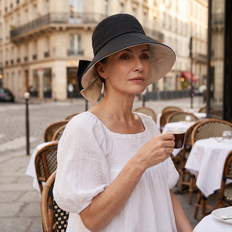 👒Summer Hot Sale☀️Women's Bowknot Wide Brim Sun Protective Hat