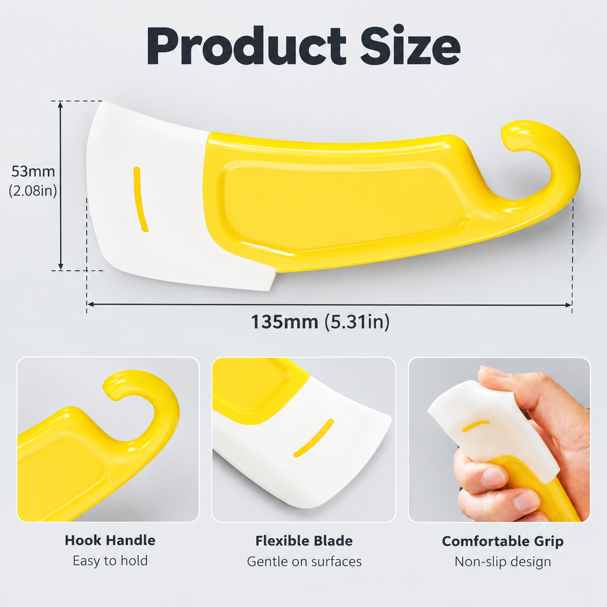 🍳2-Piece Heat-Resistant Silicone Kitchen Scraper Set
