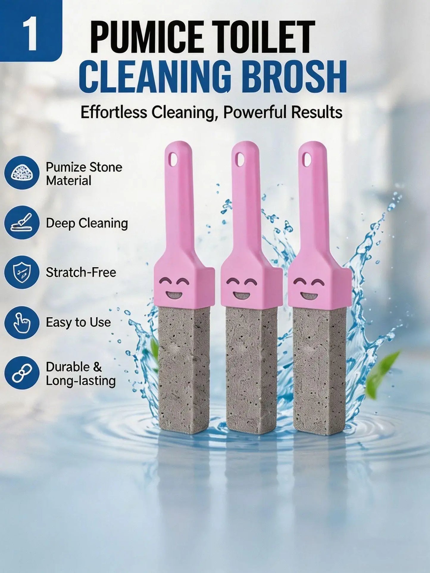 🪥Long-handled granite toilet cleaner