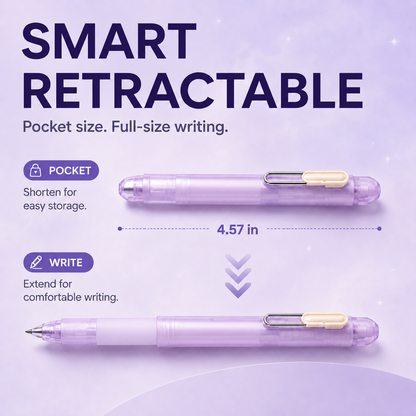 ✏️Retractable Pocket Gel Ink Pen Set