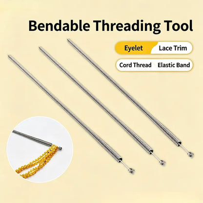 Spring-Loaded Drawstring Threader (2-Piece Set) — Easy Drawstring Replacement Tool for Hoodies and Pants