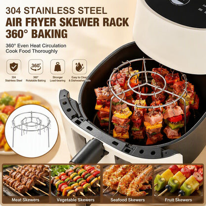 304 Stainless Steel Air Fryer Skewer Rack 360° Baking