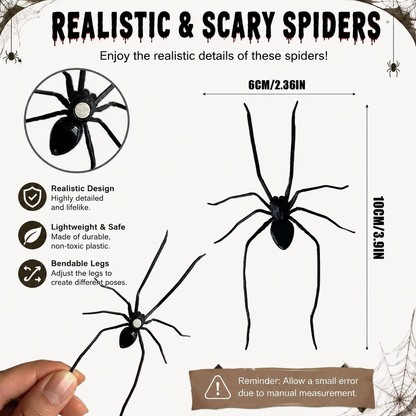 Halloween Prank Fake Spider Magnetic Fridge Sticker（5PCS）