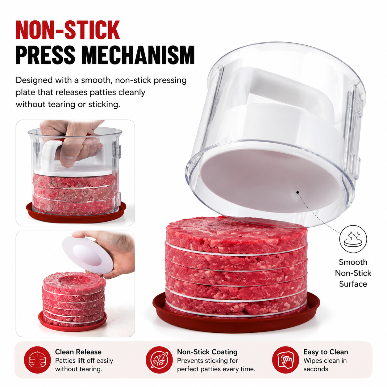 🍔Perfect Burger Press &amp& Patty Maker Kit