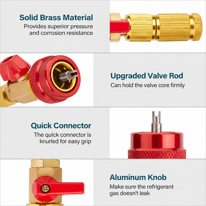 🛠️High and low pressure automotive air conditioning valve core tool kit