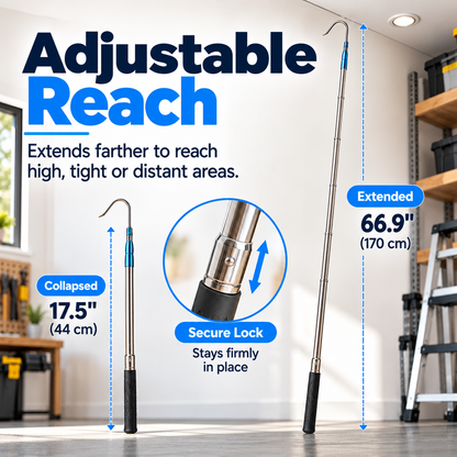 ⚓5.6-Foot Upgraded Telescopic Adjustable Cargo Grabber – Lightweight Alloy Multi-Purpose Trailer Tool