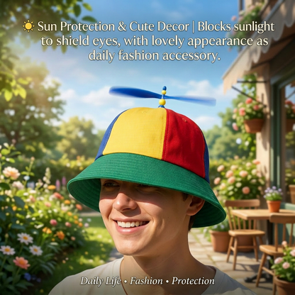 Cane Butterfly Helical Propeller Fashion Colored Fisherman Hat