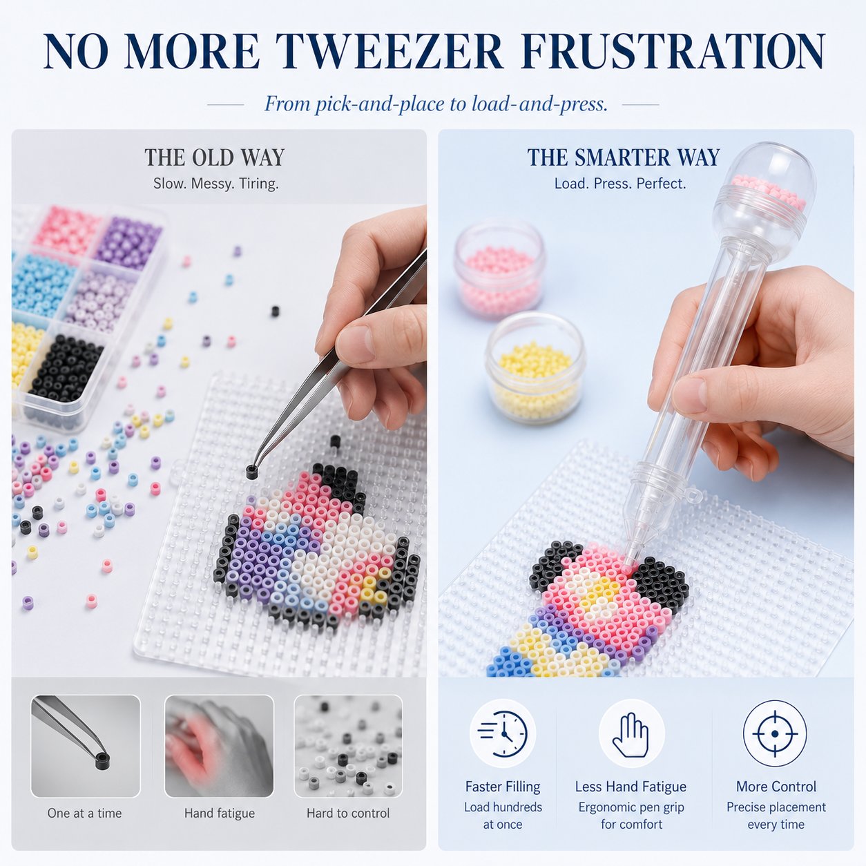 Push-Type Perler Beads Dispenser Pen