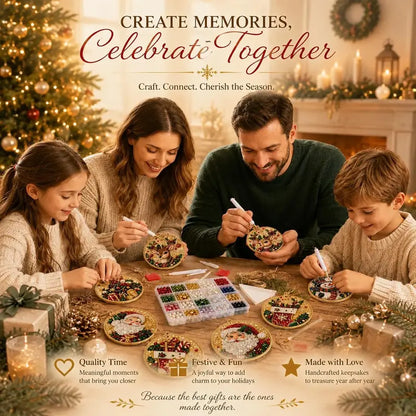 🎄💎6-Piece Christmas DIY Diamond Painting Decoration Set - Perfect for Holiday Home Parties