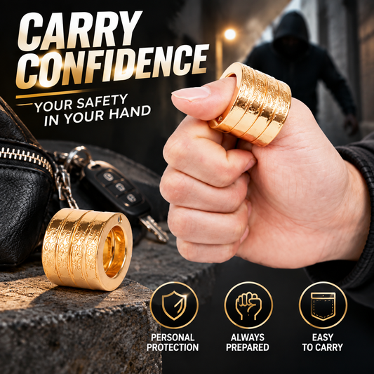 💍Transformable EDC ring—combines self-defense and emergency window-breaking functions; suitable for outdoor carry