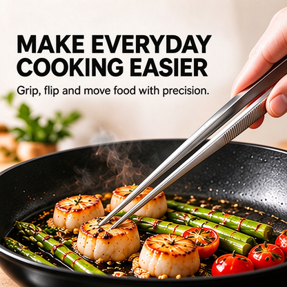4-Piece Stainless Steel Precision Cooking Tweezers