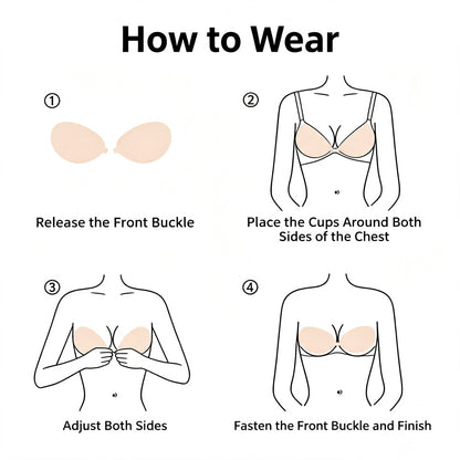 Reusable Lifting And Shaping Seamless Backless Invisible Bra