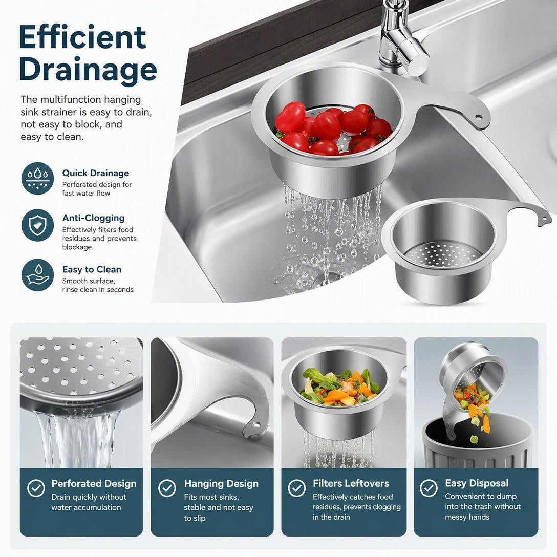 Stainless Steel Swan Sink Strainer Basket