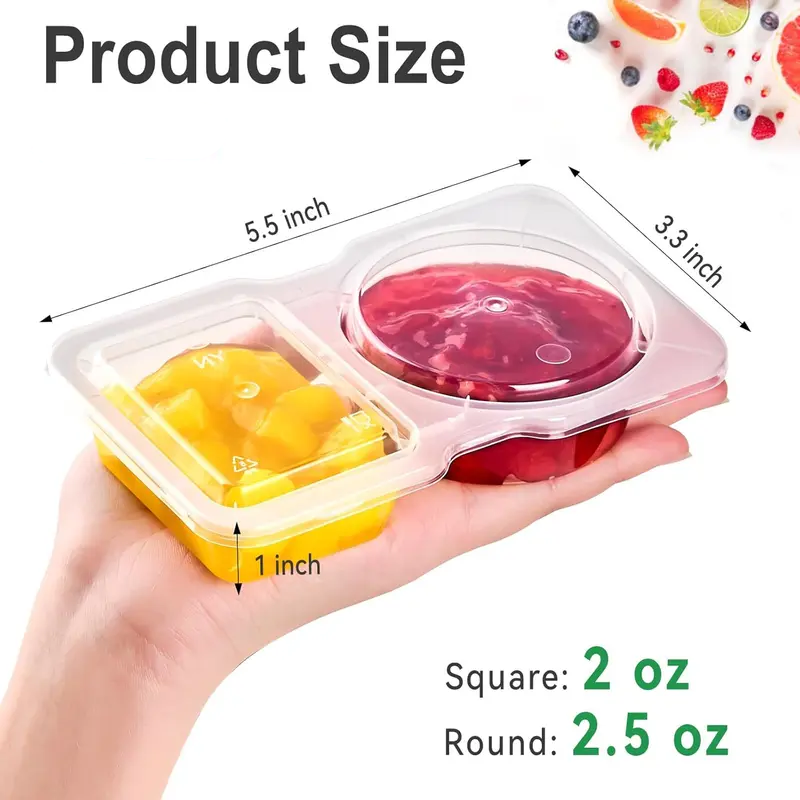 ♻️10-pack reusable double-compartment snack and seasoning containers