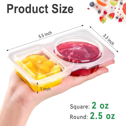 ♻️10-pack reusable double-compartment snack and seasoning containers