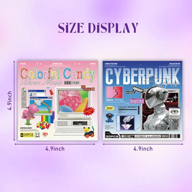 📼 90s/2000s Aesthetic Retro & Future Sticker Book