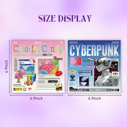 📼 90s/2000s Aesthetic Retro & Future Sticker Book