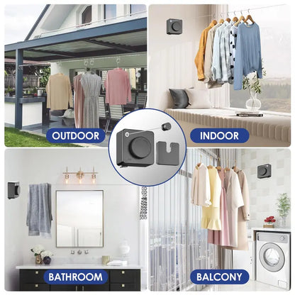 🧺✨ Wall-Mounted Adjustable Retractable Laundry Drying Rack