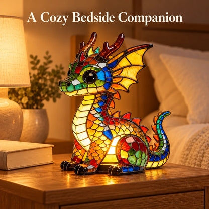 ✨LED Lucky Dragon Night Light, USB Plug Resin Decorative Lamp
