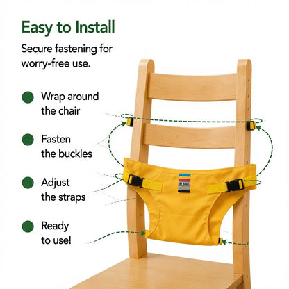 👶Baby Chair Harness Strap –Upgrade 5-Point Safety & Travel-Ready Design