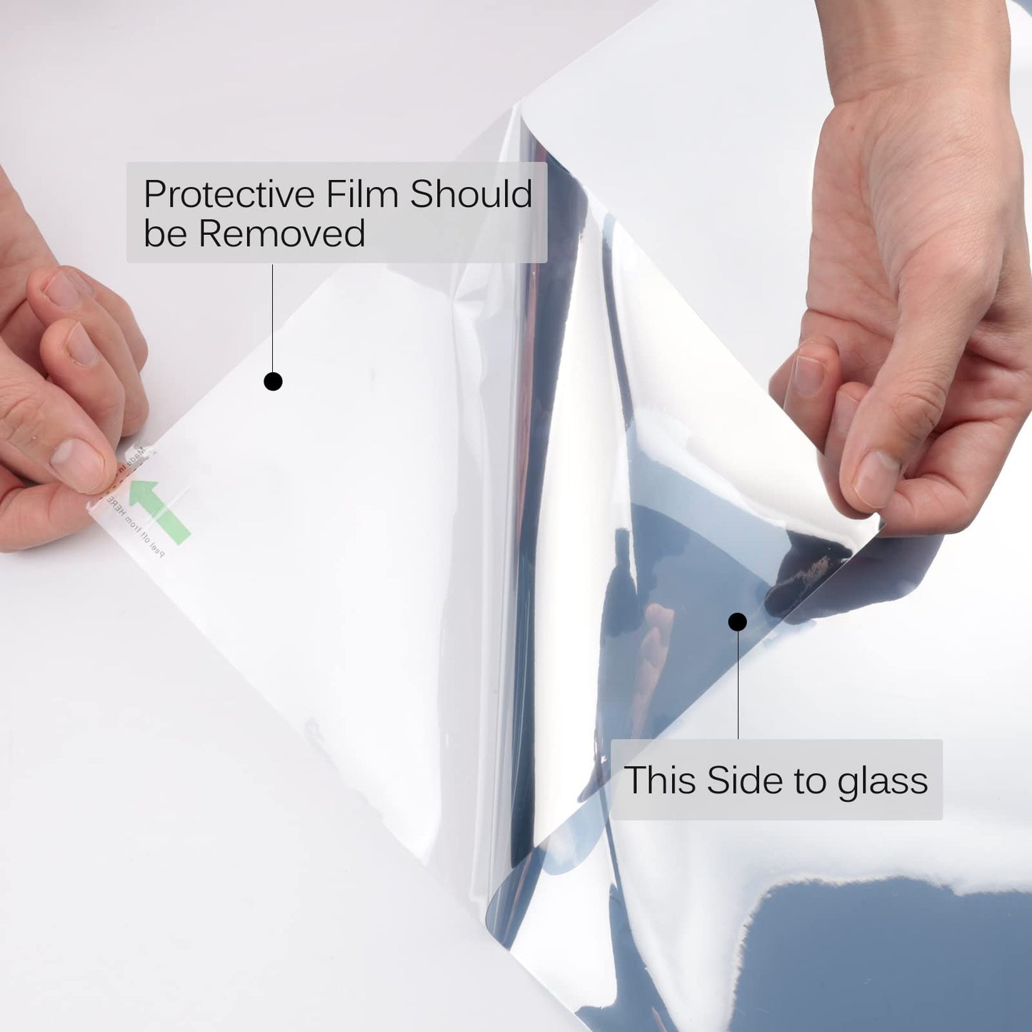 Window privacy film protective layer installation