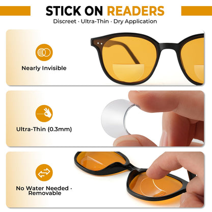 👓 Stick-On Vision Lenses – Reusable No-Glue SPH Inserts for Glasses