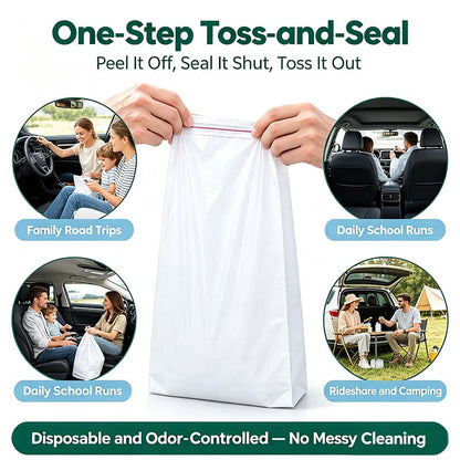 🗑️ 20-Pack Self-Adhesive Car Trash Bags – Waterproof Disposable Cleaning Bags