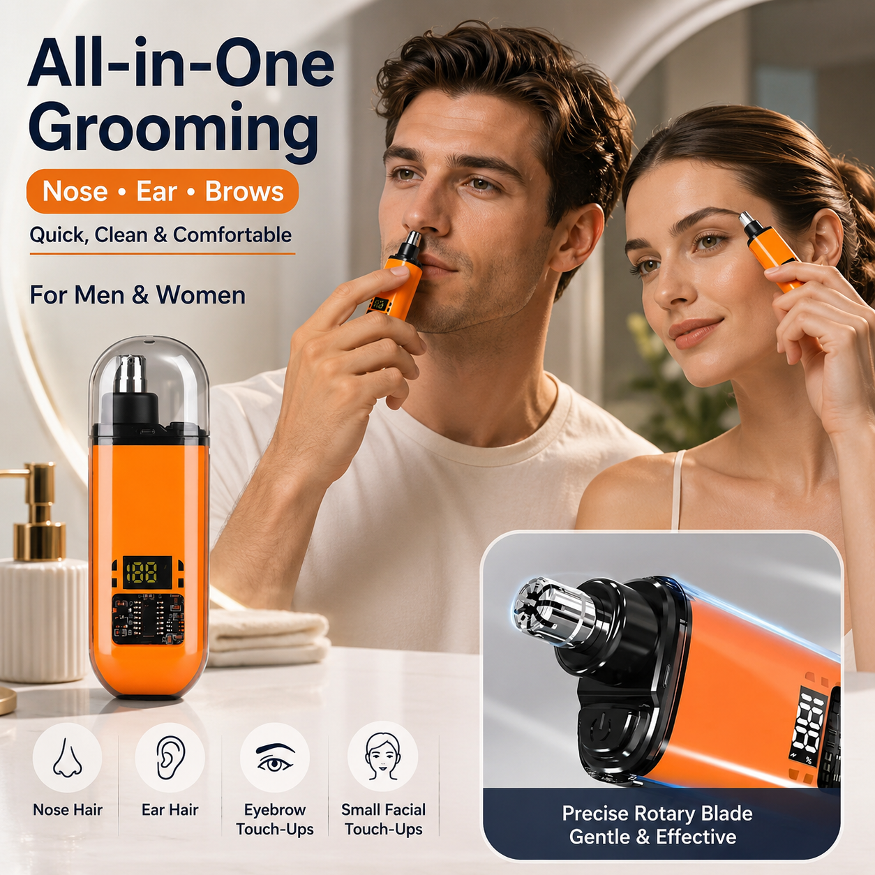 🔥 LAST DAY 50% OFF-🛠️Electric Nose Hair Trimmer