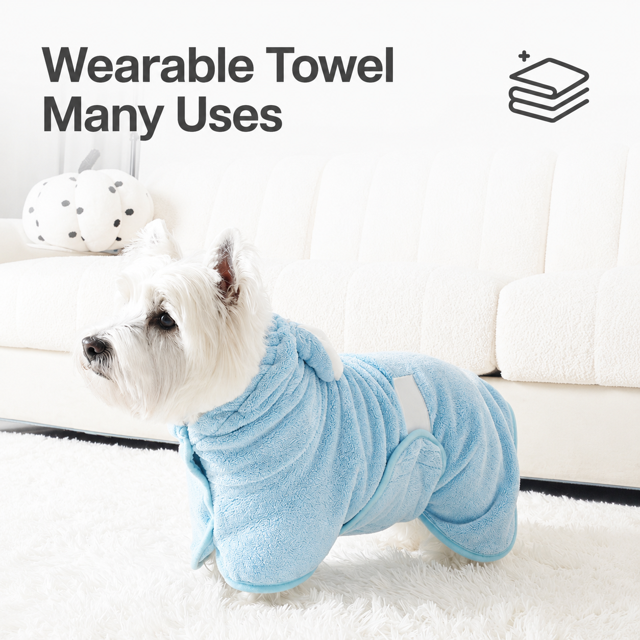 🧥Quick-Drying Absorbent Pet Bathrobe/Towel for Dogs