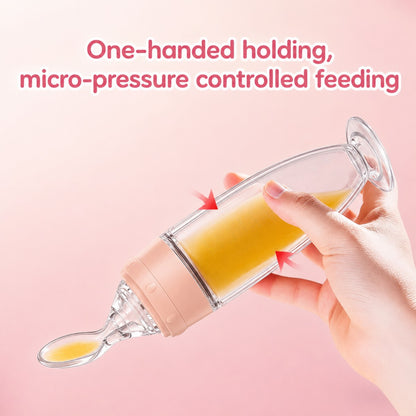 Food Grade Silicone Baby Spoon Feeder 90ml 3OZ