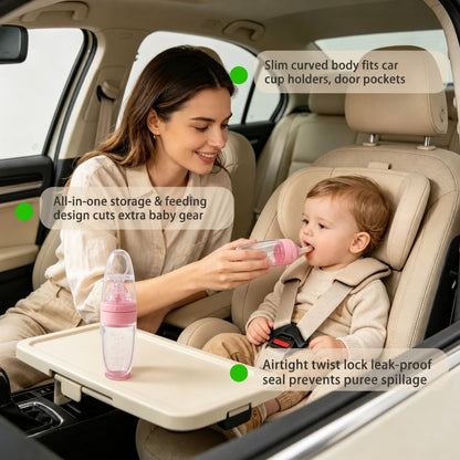 Food Grade Silicone Baby Spoon Feeder 90ml 3OZ