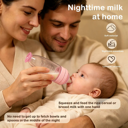 Food Grade Silicone Baby Spoon Feeder 90ml 3OZ