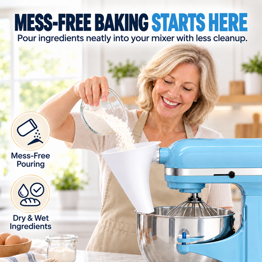 🥣 Stand Mixer Flour Funnel Attachments – Less Mess, Easier Pouring✨