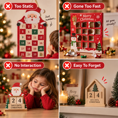 🎅 Santa Chimney Advent Calendar – 24-Day Interactive Christmas Countdown Decoration