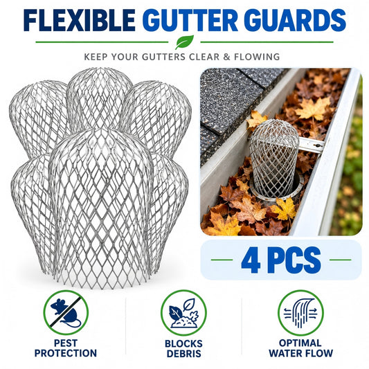 🍂 Flexible Aluminum Gutter Downspout Guards – Leaf & Debris Blockers